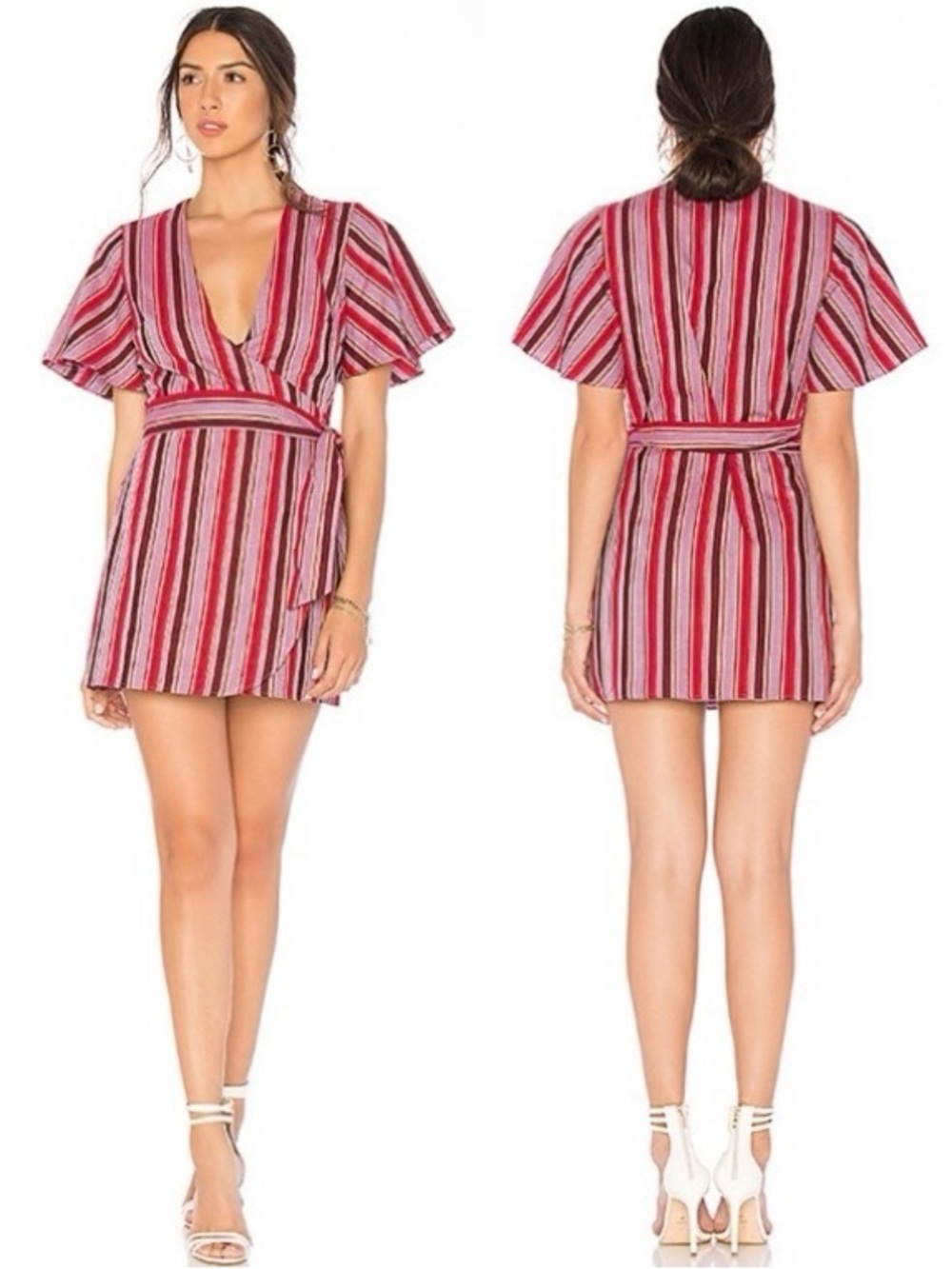 The Jetset Diaries Sundowner Wrap Mini Dress size Small
